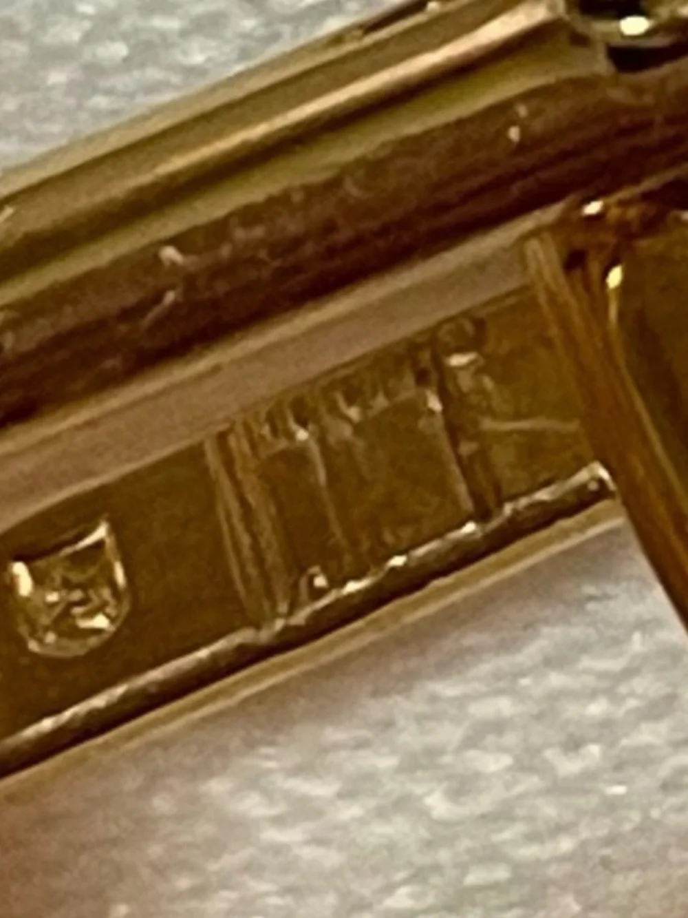 Authentic Alfred Dunhill Gold Plated Oval  Cufflinks with Logo Accent